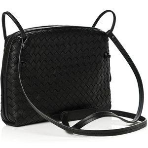 BOTTEGA VENETA Nappa Intrecciato Nodini Bag Petrol Black